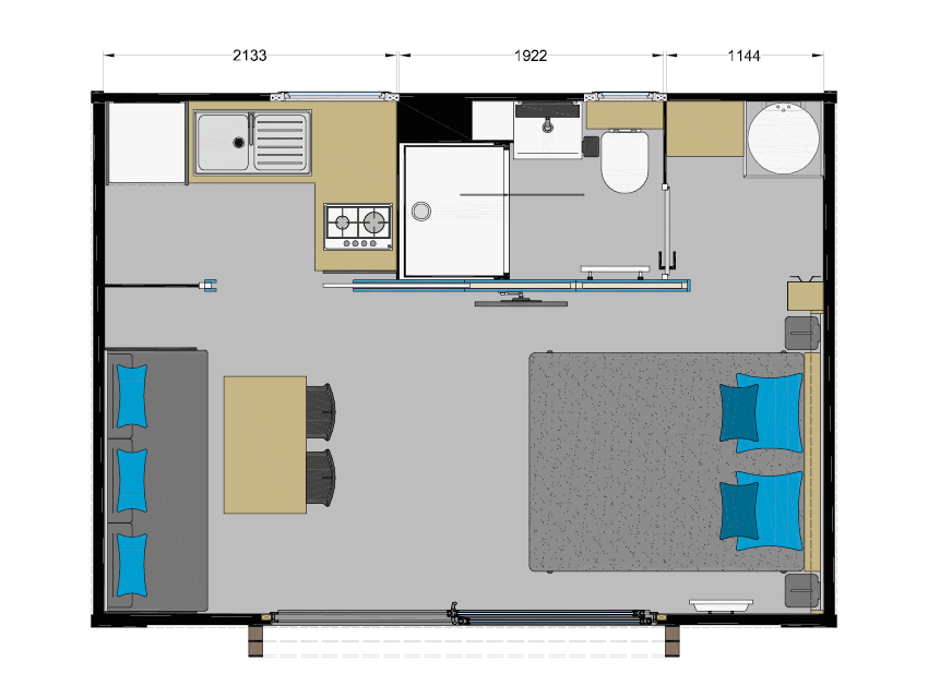 Le Vert Village - Plan Mobil Otello Solo 2 personnes