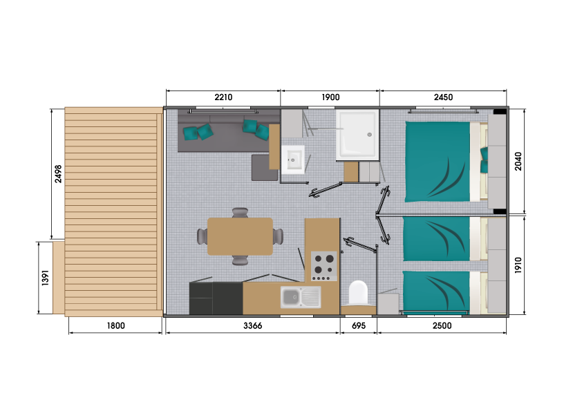 Le Vert Village - Plan Méditerranée ² 4 personnes