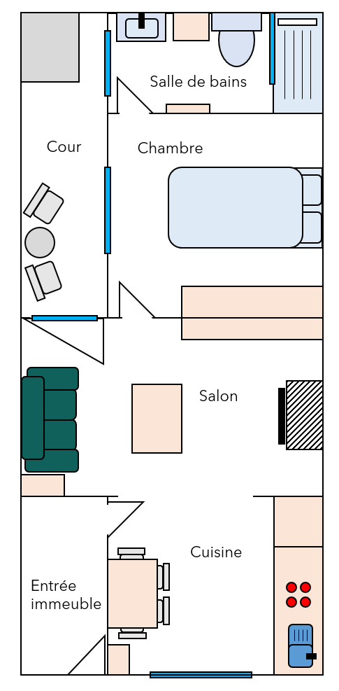 Le Vert Village - Plan Mojo 1 (Dunkerque) 2 personnes