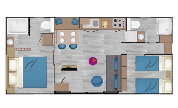 Le Vert Village - Plan Taos F4 Totem 4 personnes