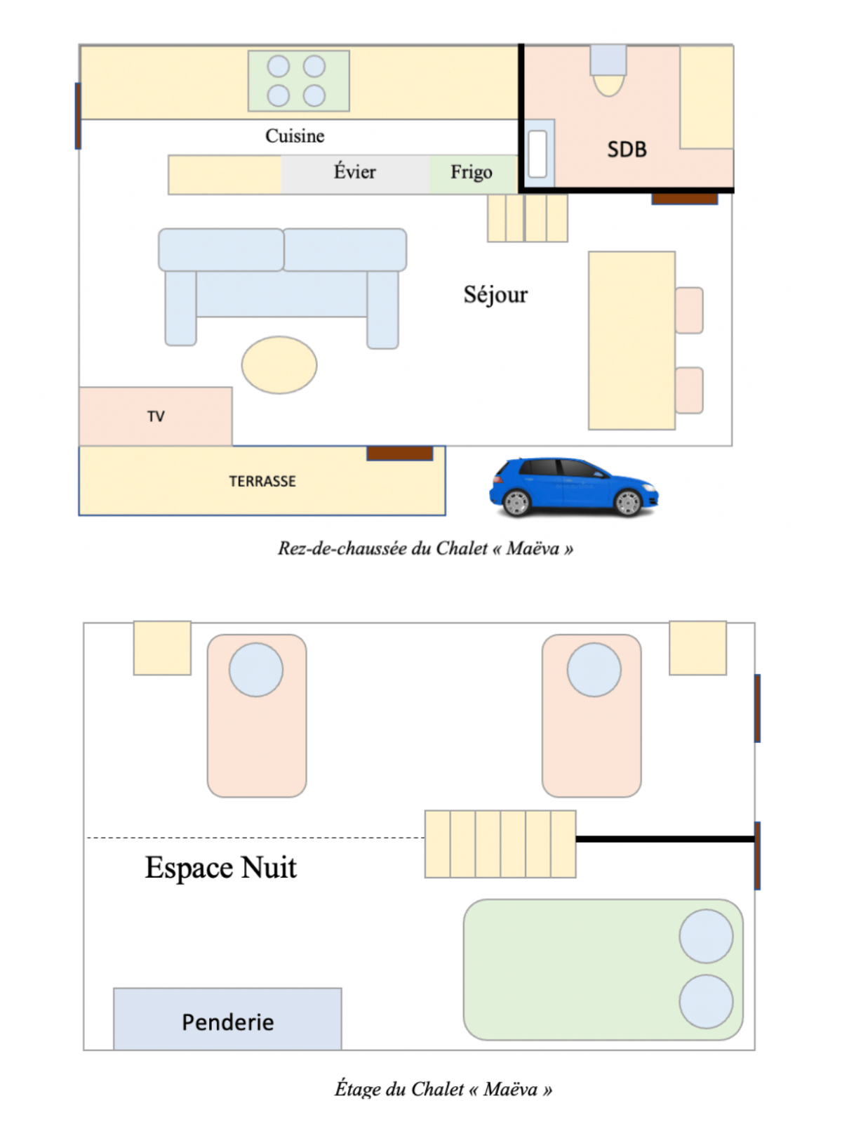 Le Vert Village - Plan Chalet Maeva 4 personnes