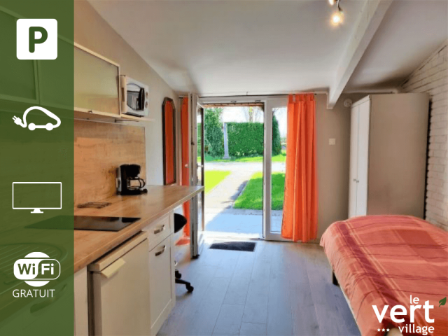 Le Vert Village - Chambre meublée